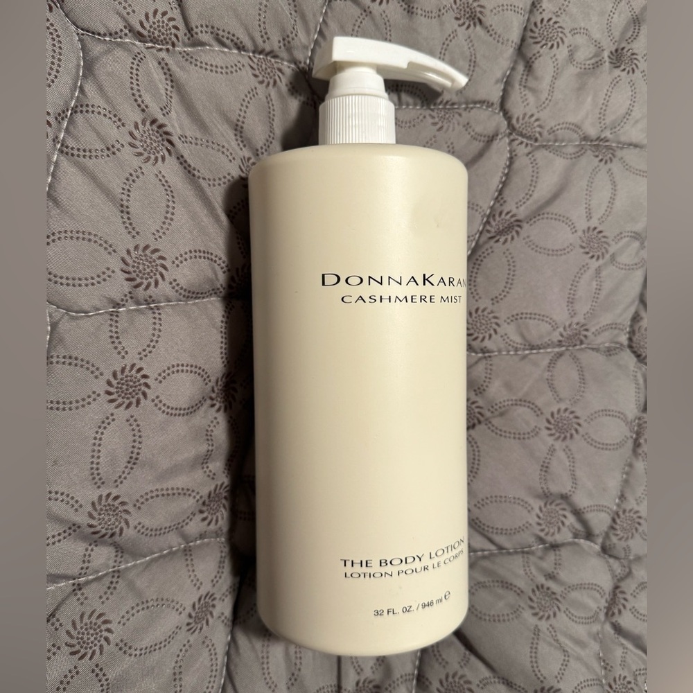 The Donna Karen Cashmere Most Body Lotion 32 oz Cream Bottle